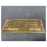 Economy Gasoline Engine Metal Badge