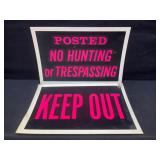 No Trespassing and Keep Out Plastic Signs