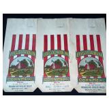 Log Cabin Corn Meal Bags-NOS