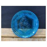 Angel Plate Blue Glass