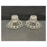 Boopie Clear Glass Bubble Candle Sticks