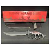 Bloody Horror Knife & Sheath with Box