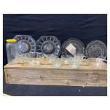 Glass Lot of Plates, Bowls, & Cups