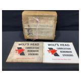 Wolfï¿½s Head Reminder Stickers-NOS