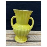 Yellow Pottery Trophy Vase Planter