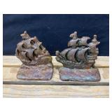 Pirate Ship Cast Iron Bookends