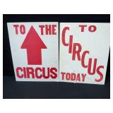 Circus Card Stock Signs