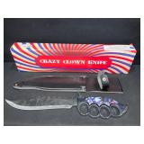 Crazy Clown Knife with Sheath & Box