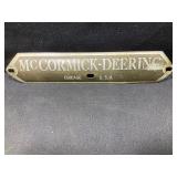 McCormick-Deering Metal Badge