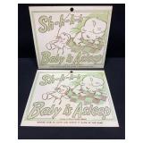 Baby Sleeping Card Stock Signs