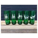 ï¿½Gay Ninetiesï¿½ Forest Green Tea Glasses