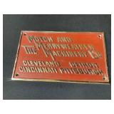 Mitch Merryweather Machinery Nameplate