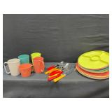 Vintage Plates, Cups, and Flatware