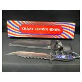 Crazy Clown Knife with Sheath & Box