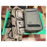 Suitcase and Rolling Duffel Bag