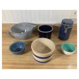 Kitchen Crocks, Canister, & Small Bowls