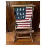 Primitive Stool And Cabinet