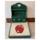 Country Decor Shelf and Apple Organizer