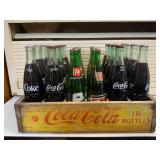 Coca Cola Crate and Various Bottles