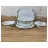 Corelle by Corning Green Daisy Dishes
