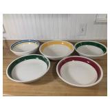 Ceramic tear Stripe Serving Bowls