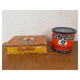 Raleigh Tobacco Tin & Cremo Cigar Box