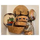 Baskets and Straw Hats Hat Hanger