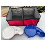 Trunk Organizer and Plastic TV Trays