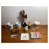 Collectibles Lot of Mugs, Candles, & More