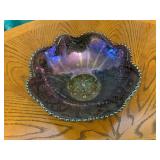 Imperial Carnival Glass Scalloped Edge Bowl