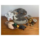 Silver Trays, Ceramic Figurines