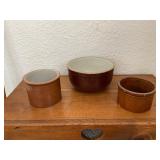 Crock Bowls Lot of 3