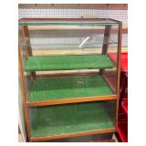 Wood Display Cabinet  31 x45 x 9 inches