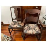 Wooden Rocking Chair and Wooden Chair