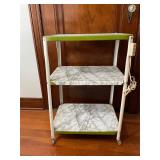 Mid Century Modern Rolling Metal Cart
