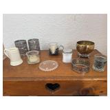Antique Lot of Candles, Mugs, & More
