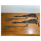 Cast Iron & Cast Metal Vintage Curtain Rods