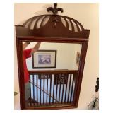 Wooden Framed Mirror  38 x 23 inches
