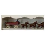 Budweiser Clydesdale Cast Iron Wagon with Horses