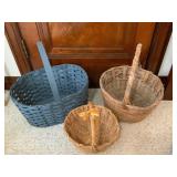 Woven Basket Lot of 3