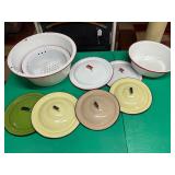 Enamel Ware Pans and Lids