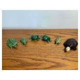 Ceramic & Glass Lot of Turtles & Frogs