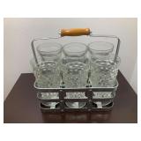 Aluminum Drink Carrier & Glasses