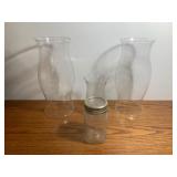 Glass Lamp Shades & Mason Jar with Glass Lid