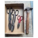Tin Snips & Wire Snips and Hammer