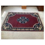 Large Floral Print Area Rug