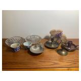 Candle Holders and Ashtray Lot