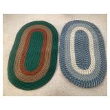 Oval Braided Banded Area Rug Lot of 2