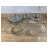 Pyrex, Fire King, Anchor Hocking Clear Glass Lot