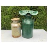 Lot of 2 Milk Cans
